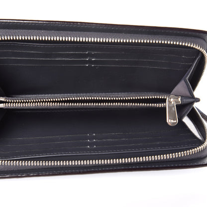 Christian Dior Metallic Bullcalf Diorissimo Voyageur Wallet Silver 5 of 9