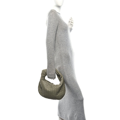 Bottega Veneta Nappa Intrecciato Teen Jodie Hobo Travertine 2 of 11