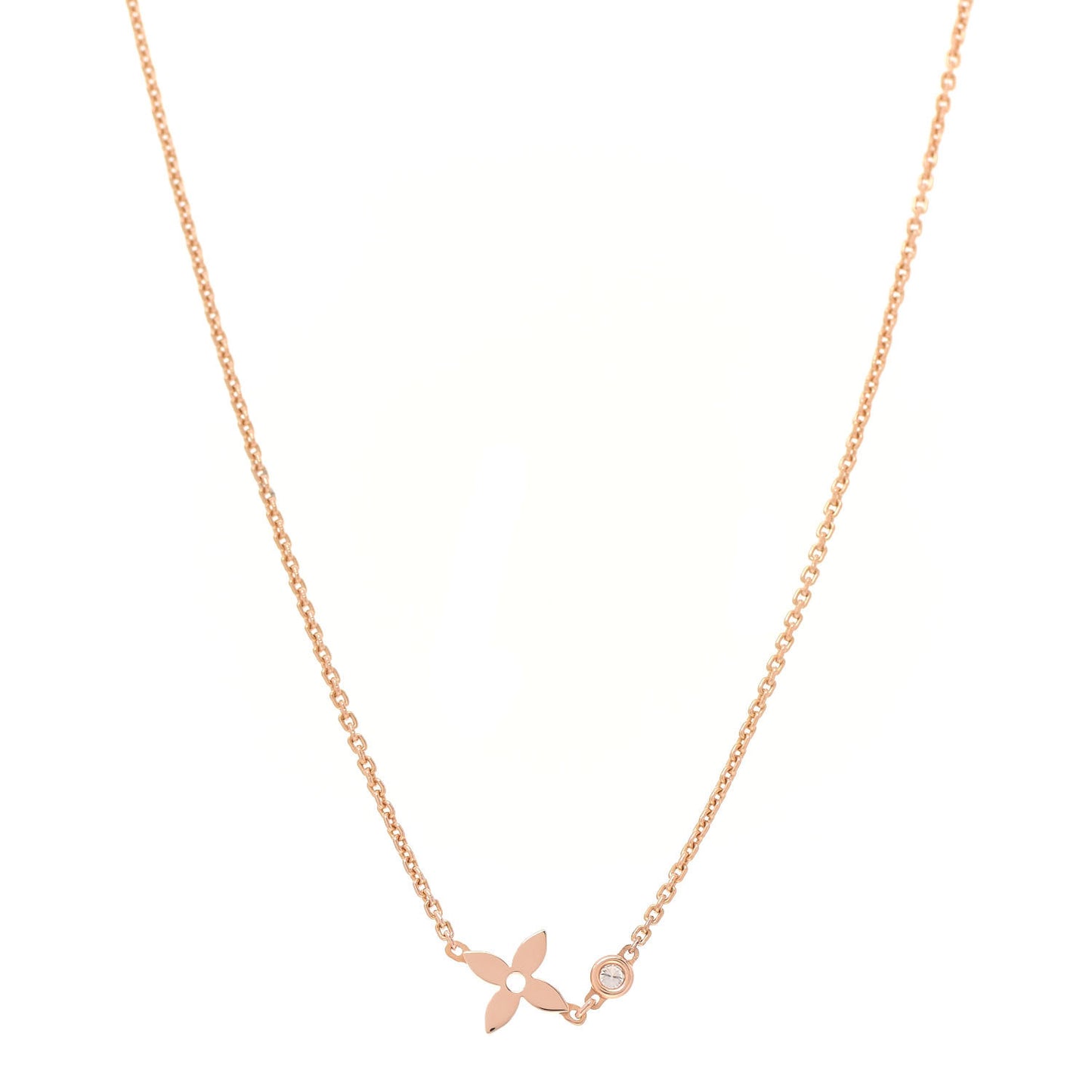 18K Pink Gold Diamond Idylle Blossom Pendant Necklace