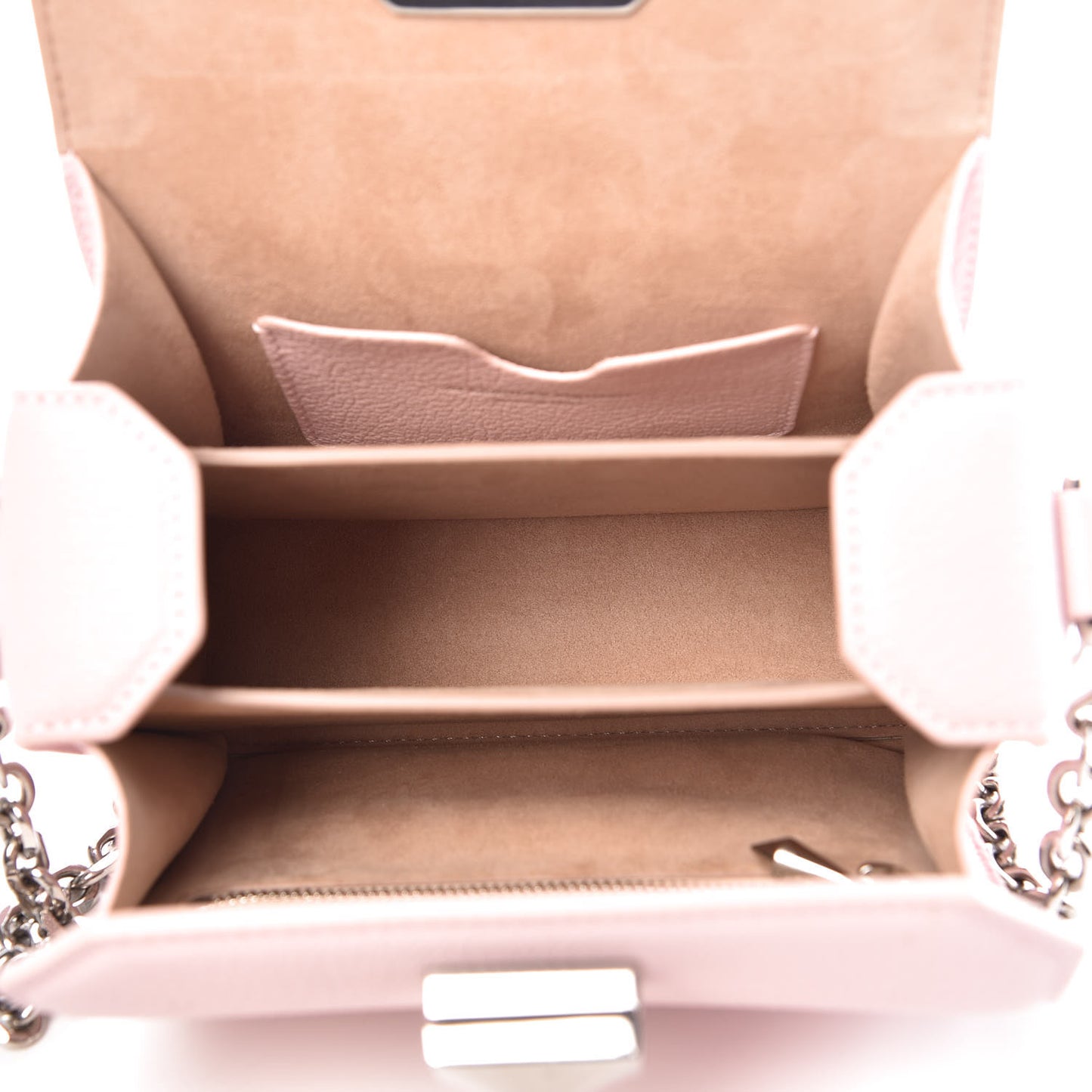 Calfskin Box Shoulder Bag 16 Baby Pink