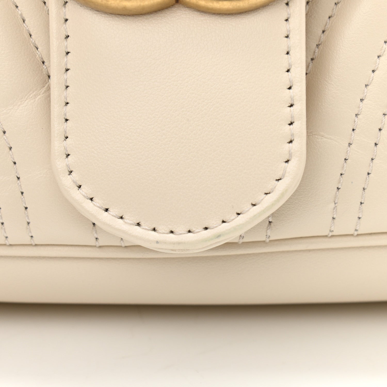 Gucci Calfskin Matelasse Small GG Marmont Shoulder Bag White 11 of 11