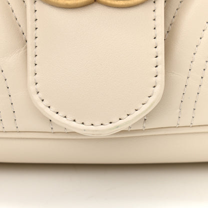 Gucci Calfskin Matelasse Small GG Marmont Shoulder Bag White 11 of 11