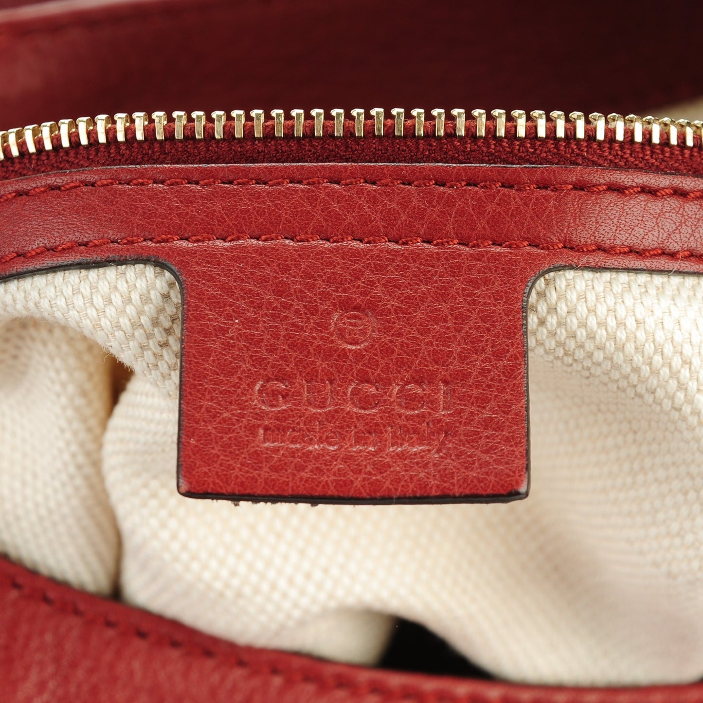 Pebbled Calfskin Medium Dressage Hobo Red