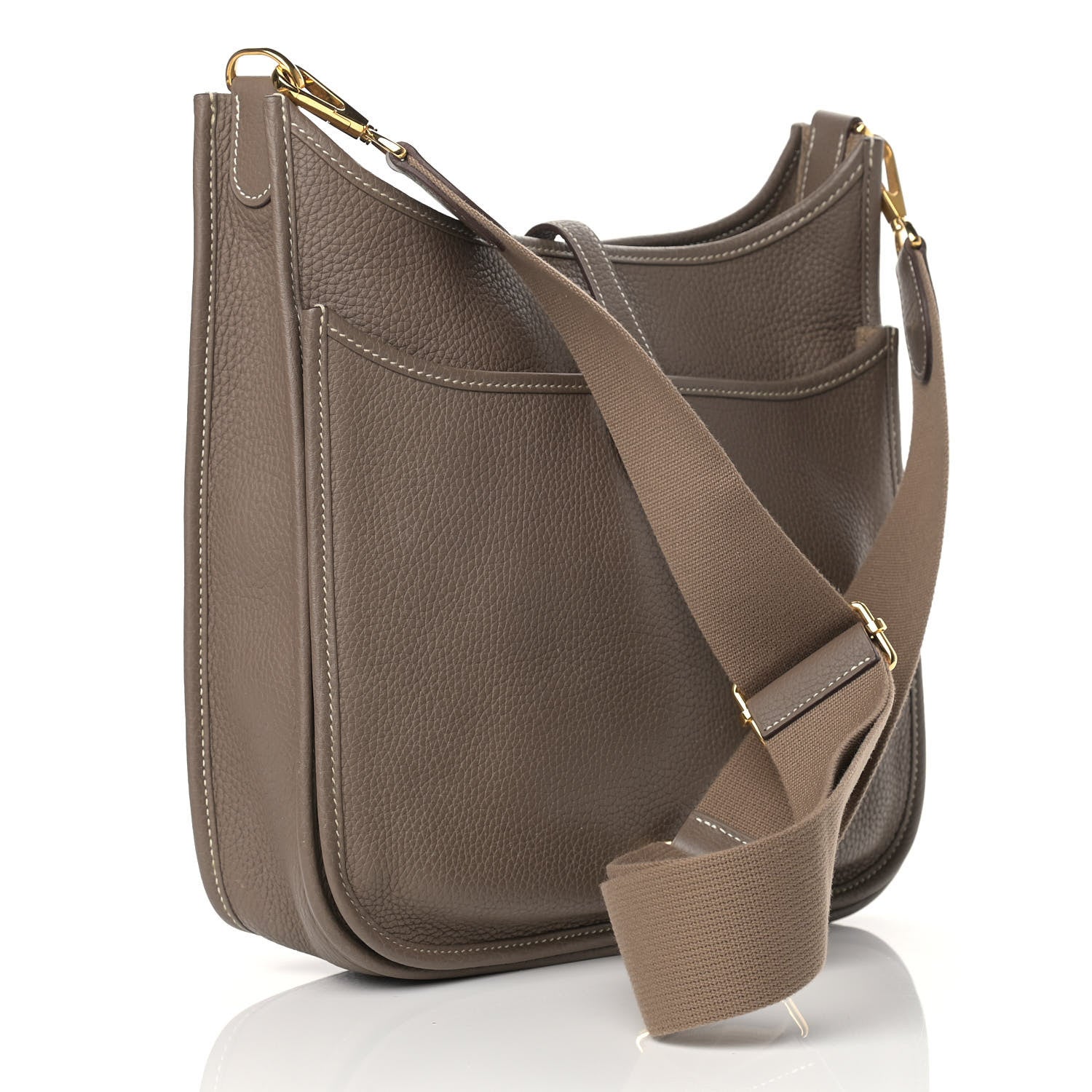 Hermes Taurillon Clemence Evelyne III PM Etoupe 2 of 14