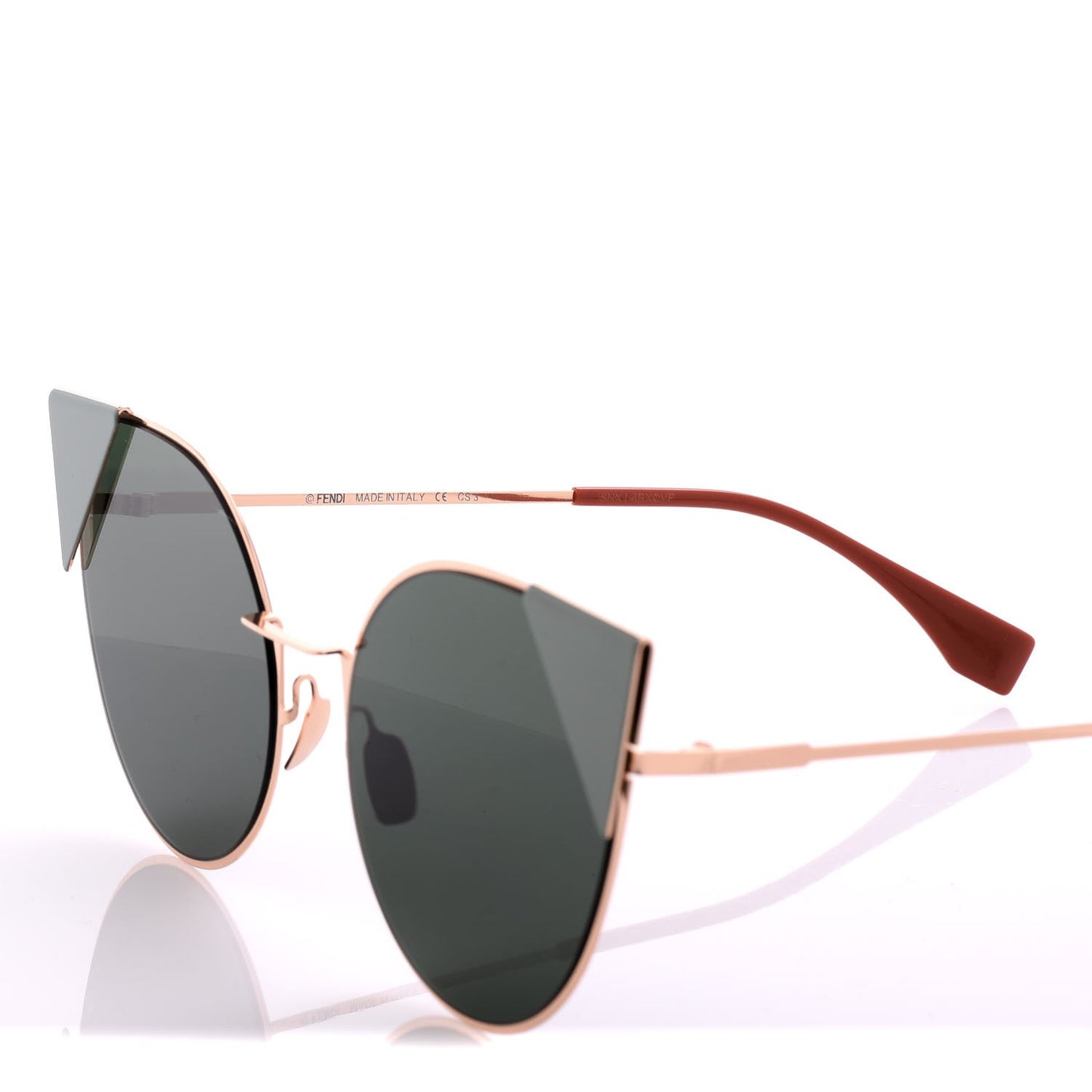 Iridia Sunglasses FF 0190 Rose Gold Green