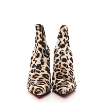 Christian Louboutin Calf Hair Leopard Print So Kate Booty 100 Ankle Boots 37.5 Brown 2 of 7