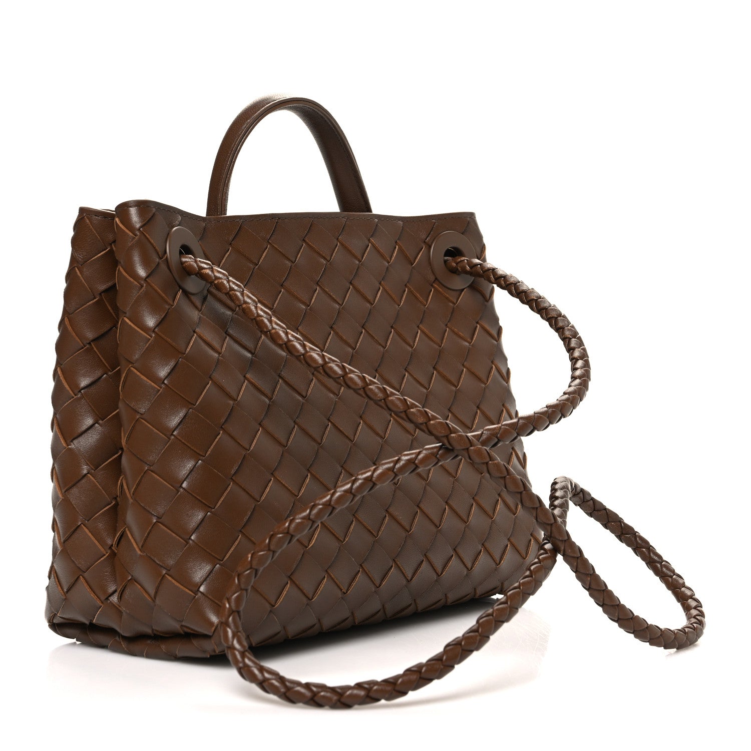 Bottega Veneta Nappa Intrecciato Small Andiamo Shoulder Bag Nocciola 3 of 9