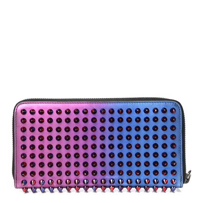 Christian Louboutin Patent Scarabe Spikes Panettone Zip Around Wallet Rose Digitale 1 of 9