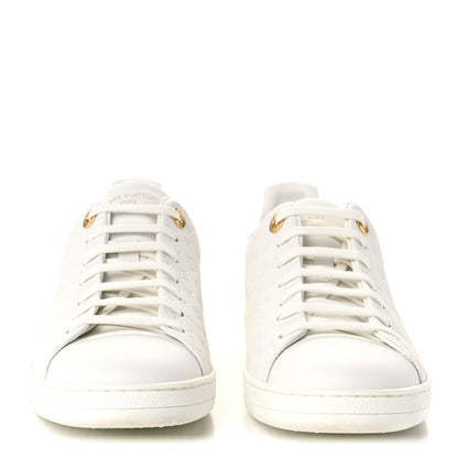 Louis Vuitton Calfskin Monogram Embossed Front Row Sneakers 41 White 3 of 11