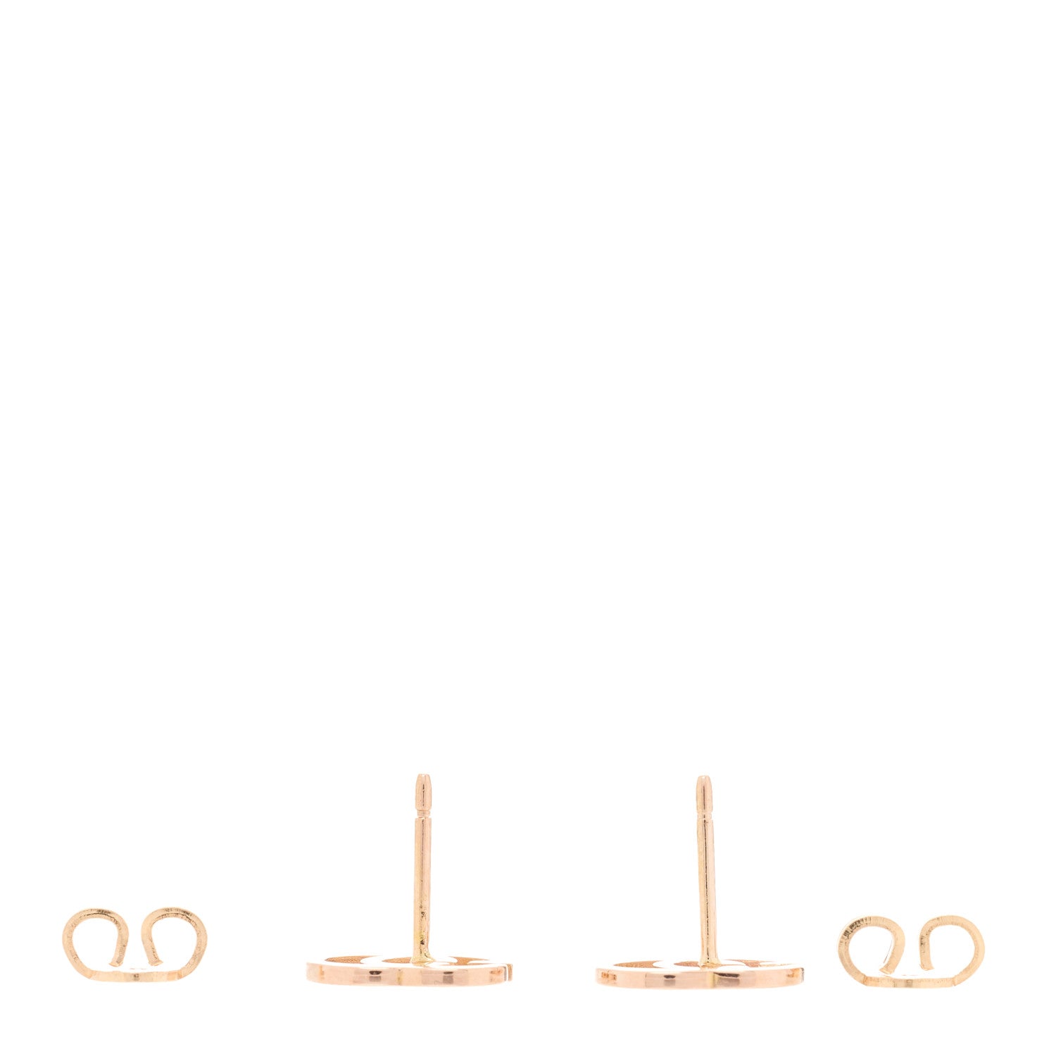 Gucci 18K Rose Gold GG Tissue Stud Earrings 3 of 5