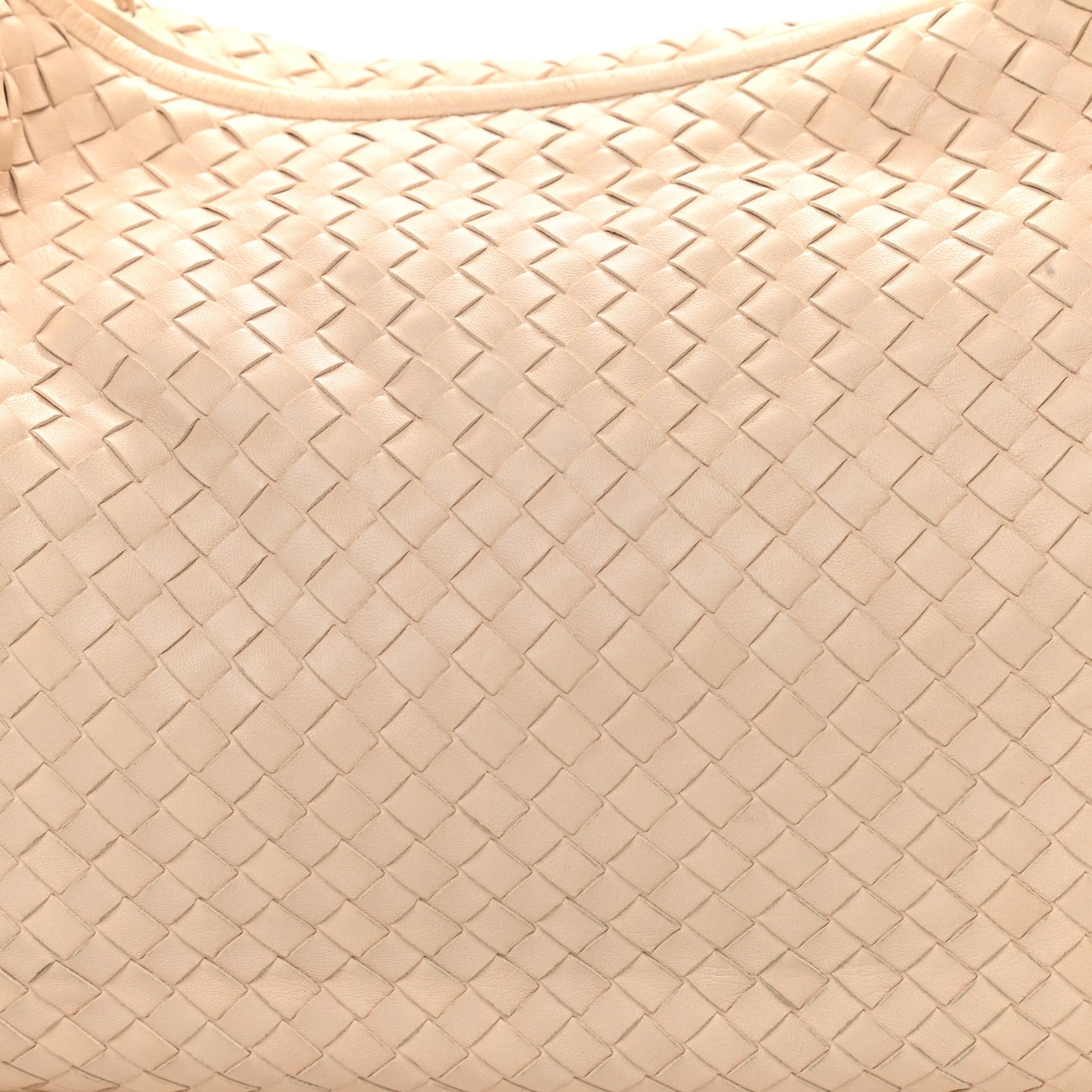 Nappa Intrecciato Large Veneta Hobo Bianco