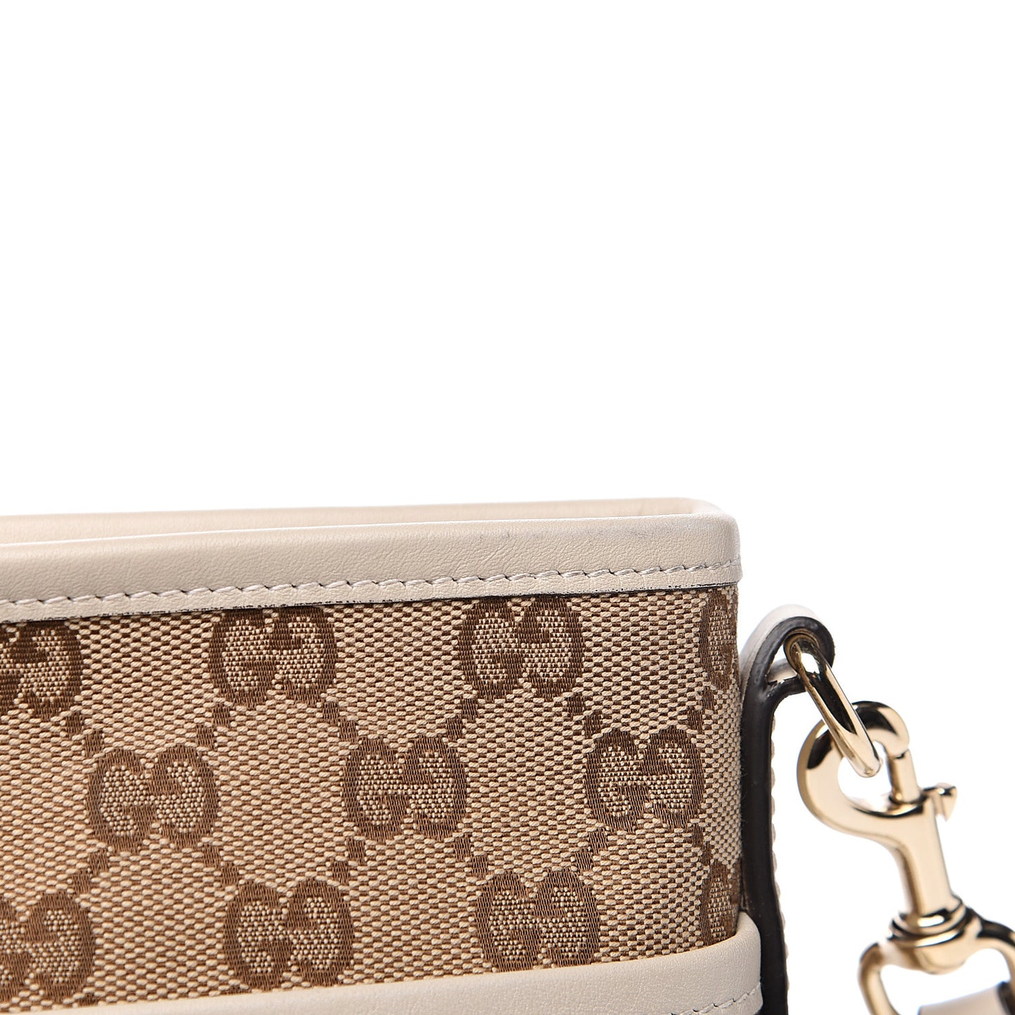 Monogram Medium Flat Messenger Bag Off White