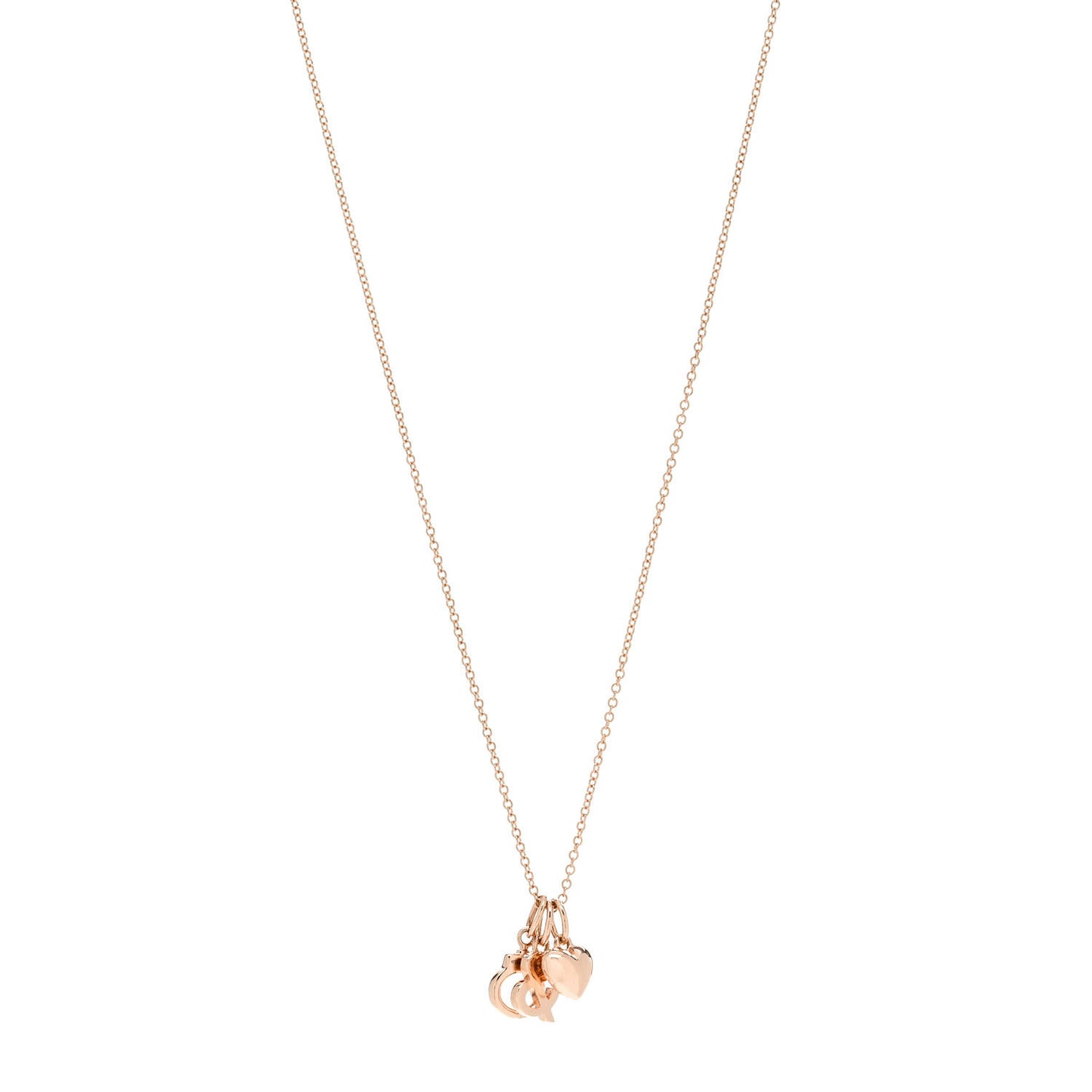 18K Rose Gold Naughty and Nice Pendant Necklace
