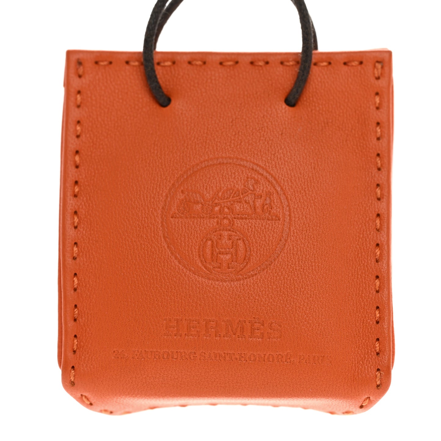 Milo Lambskin Swift Shopping Bag Charm Feu Gold