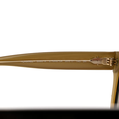 Chanel Acetate Mirrored Runway Square Sunglasses 5380-A Black Gold 6 of 8