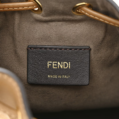 Fendi Wool Vitello King FF 1974 Mini Mon Tresor Bucket Bag Beige Cammello Sand 6 of 10