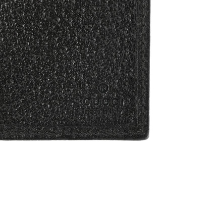 Gucci Textured Dollar Calfskin Horsebit Card Holder Black 6 of 7