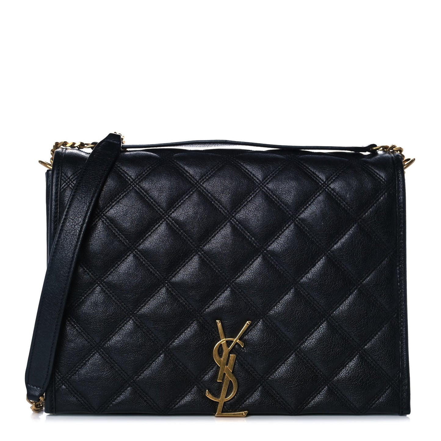 Lambskin Quilted Small Becky Chain Bag Black
