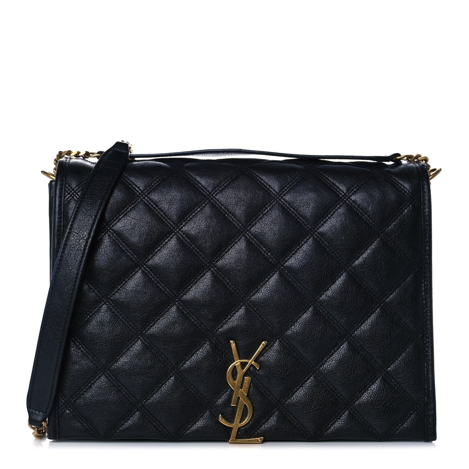 Saint Laurent Lambskin Quilted Small Becky Chain Bag Black 1 of 11
