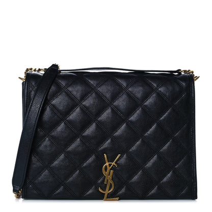 Saint Laurent Lambskin Quilted Small Becky Chain Bag Black 1 of 11