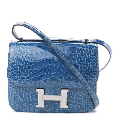 Hermes Shiny Alligator Constance 18 Mykonos 1 of 18