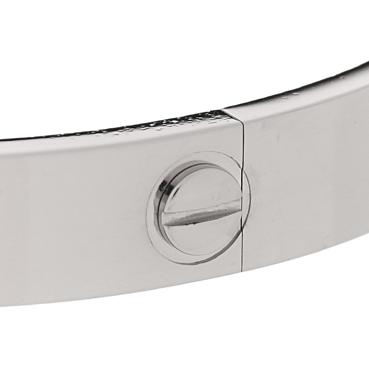 Cartier 18K White Gold LOVE  Single Screw Bracelet 17 5 of 7