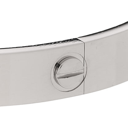 Cartier 18K White Gold LOVE  Single Screw Bracelet 17 5 of 7