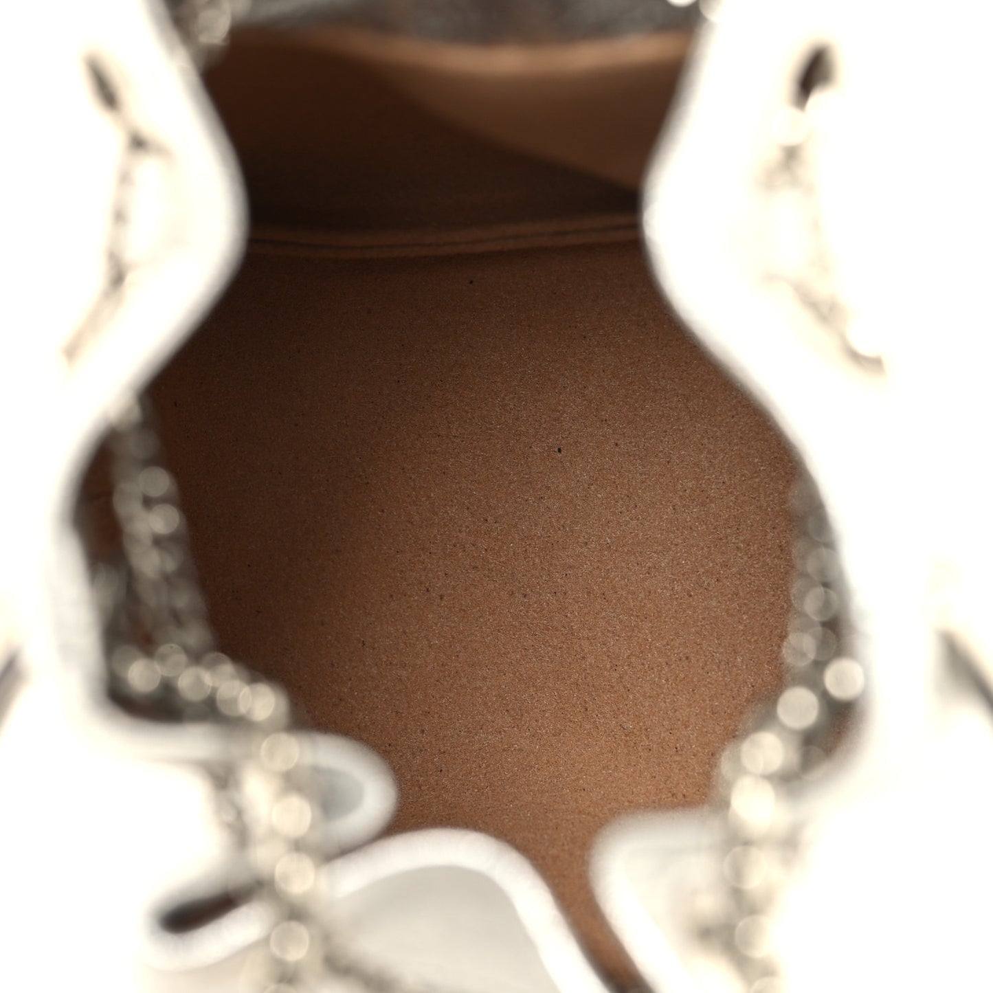 Metallic Nappa Micro Bon Bon Bag Silver