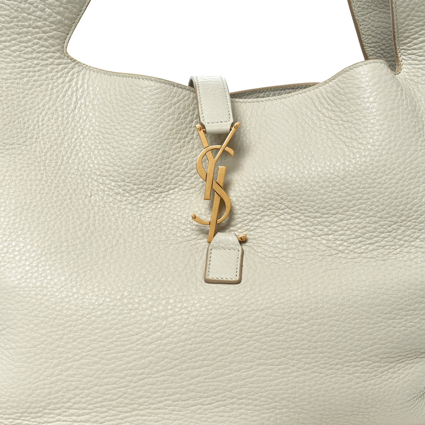 Grained Deerskin Bea Tote Blanc Vintage