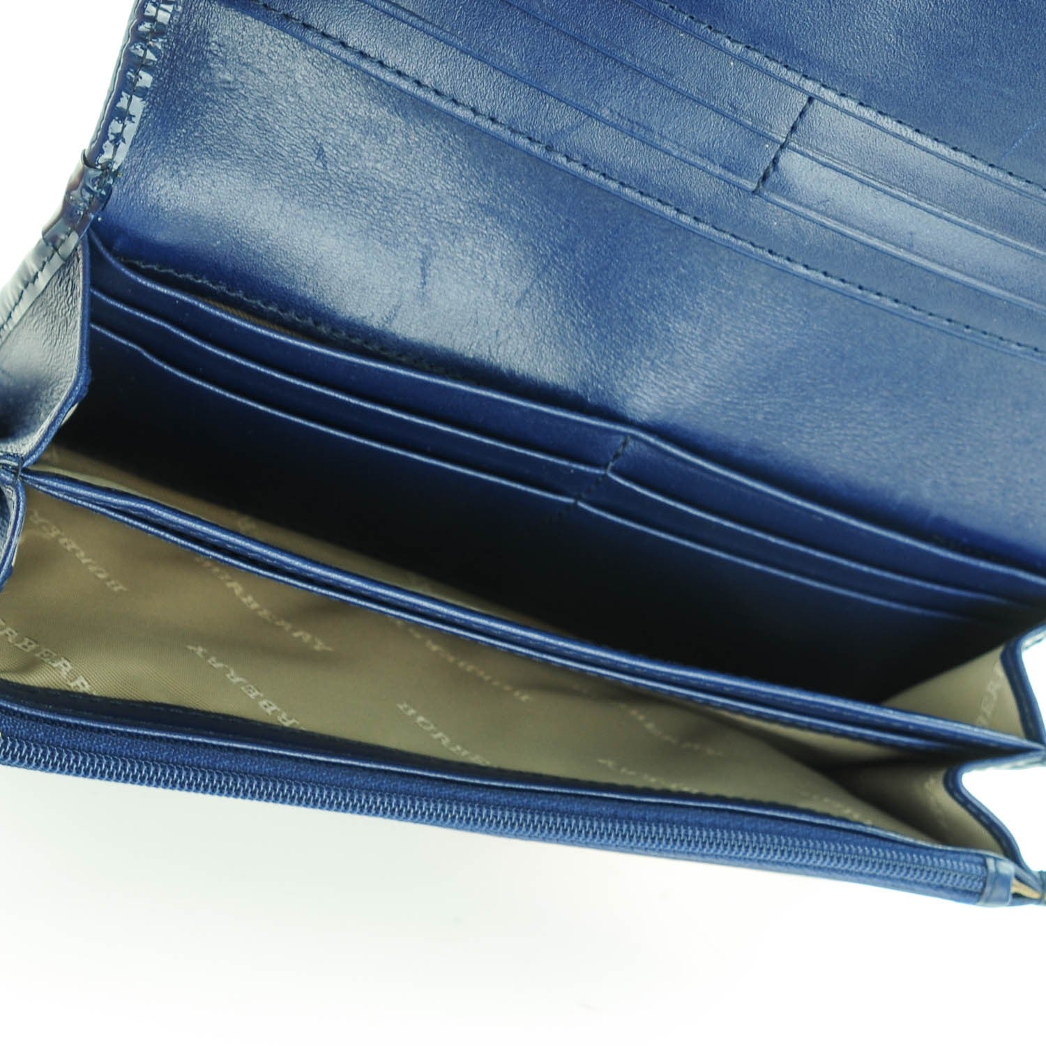 Burberry Supernova Check Penrose Continental Wallet Blue 6 of 9