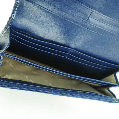 Burberry Supernova Check Penrose Continental Wallet Blue 6 of 9