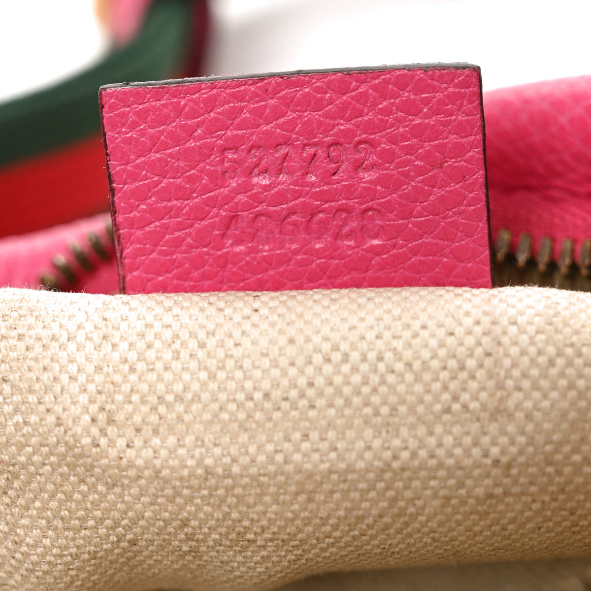 Grained Calfskin Small Logo Belt Bag Box Pink Green