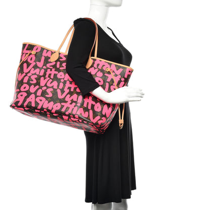 Louis Vuitton Monogram Graffiti Neverfull GM Fuchsia 2 of 10