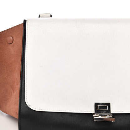 Celine Smooth Calfskin Suede Medium Tri-Color Trapeze White 7 of 17