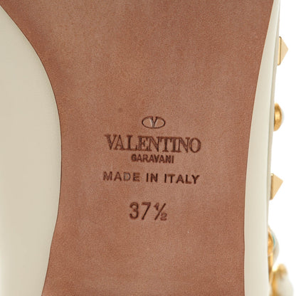 Valentino Garavani Nappa Rockstud Rolling Cage Ballerina Flats 37.5 Light Ivory 8 of 8