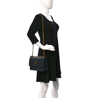 Saint Laurent Calfskin Medium Monogram Sunset Gray 2 of 11