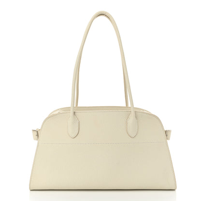 The Row Matte Grained Calfskin Margaux Shoulder 12 White 1 of 9