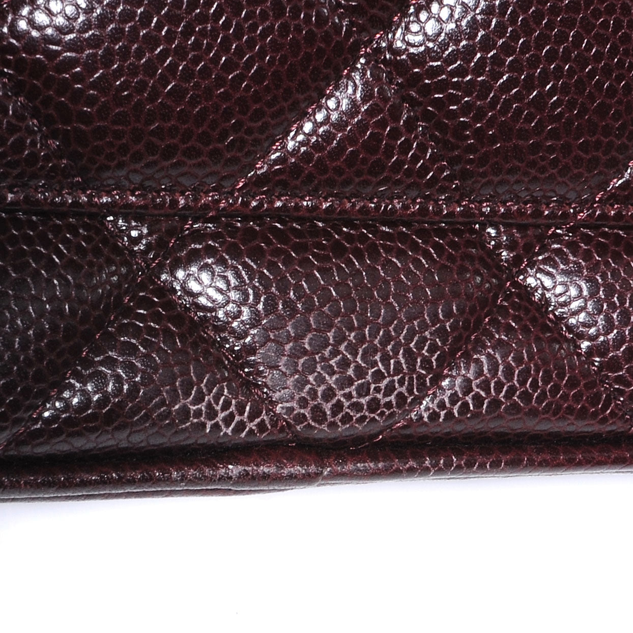 Caviar Medallion Tote Bordeaux