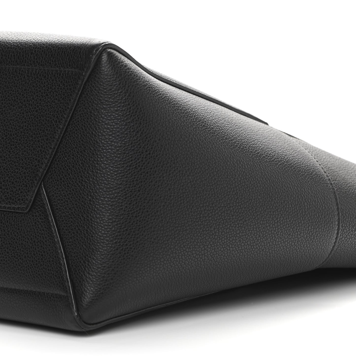 Soft Grained Calfskin Sangle Bucket Bag Black