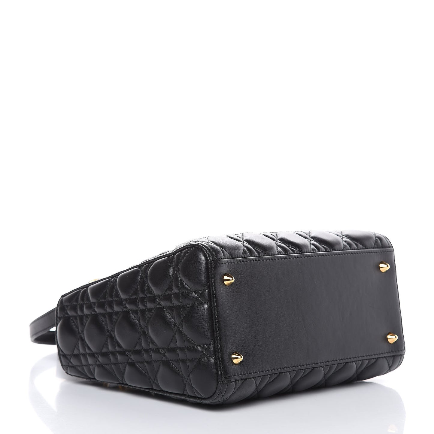 Lambskin Cannage Medium Lady Dior Black