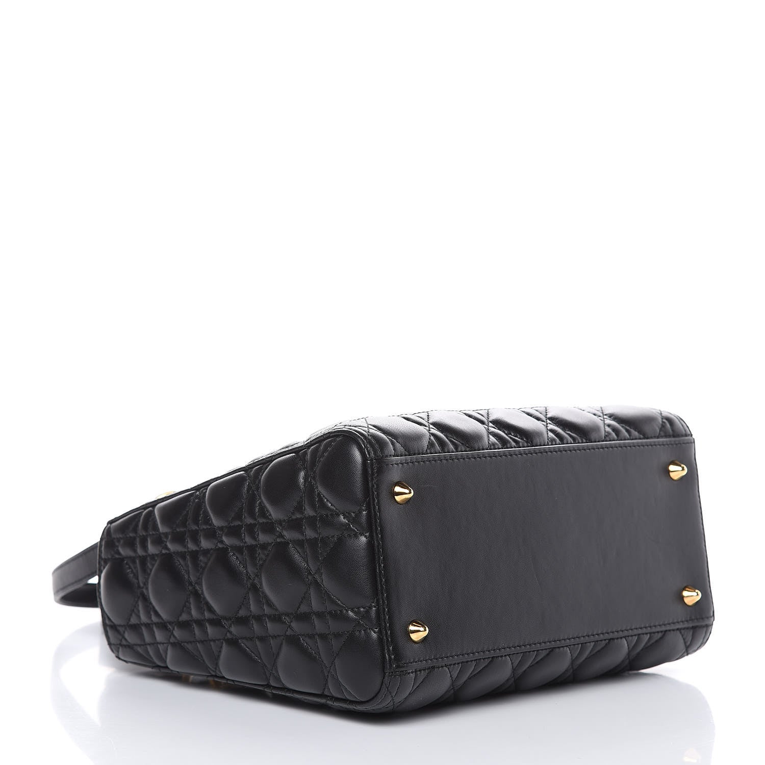 Christian Dior Lambskin Cannage Medium Lady Dior Black 4 of 13