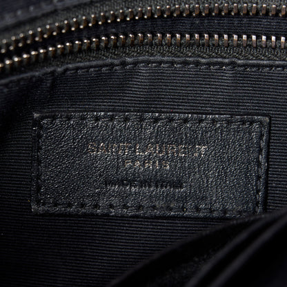 Saint Laurent Crinkled Calfskin Matelasse Monogram Niki Chain Wallet Dark Legion Red 6 of 11