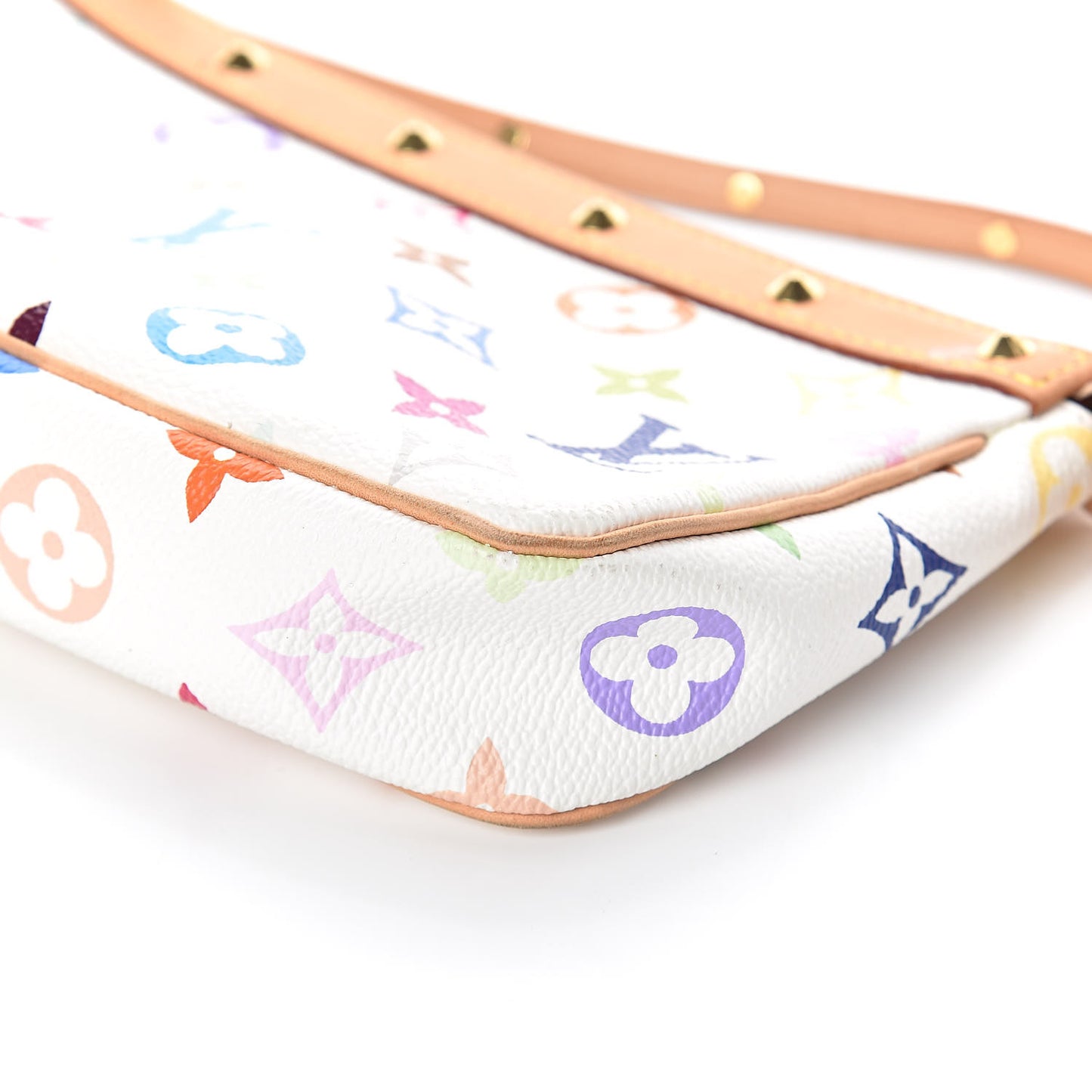 Monogram Multicolor Pochette Accessories White
