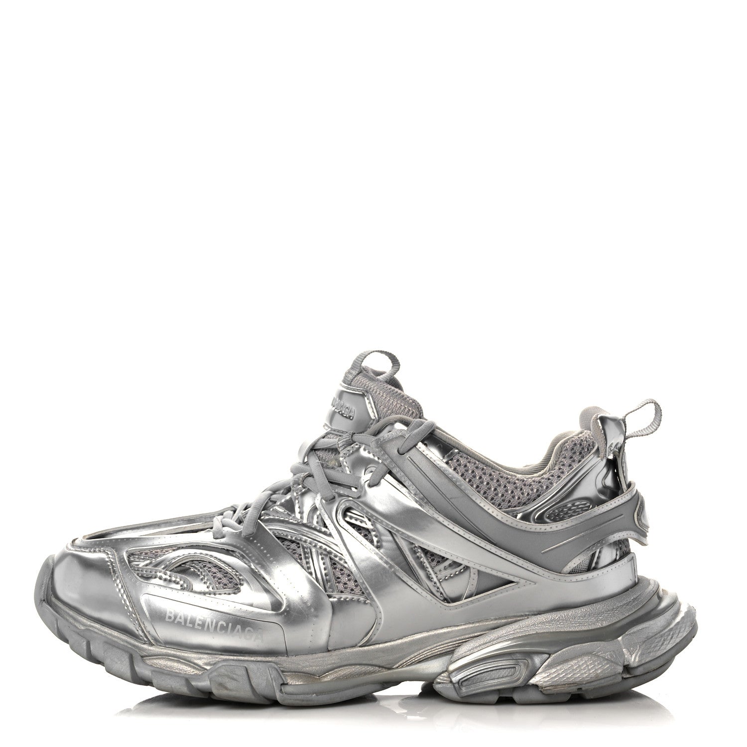 Balenciaga Mesh Nylon Mens Track Sneakers 42 Silver 1 of 7