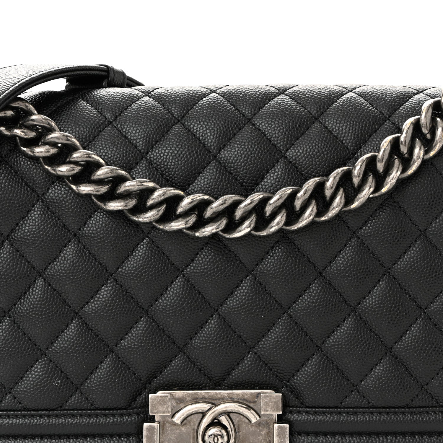 Chanel Caviar Quilted Medium Boy Flap Black 8 of 10