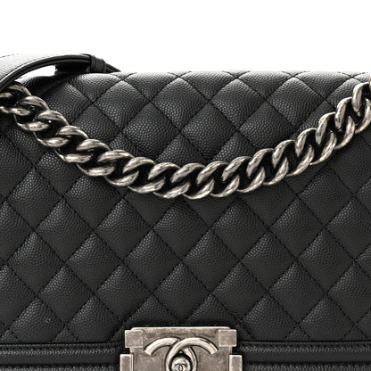 Chanel Caviar Quilted Medium Boy Flap Black 8 of 10