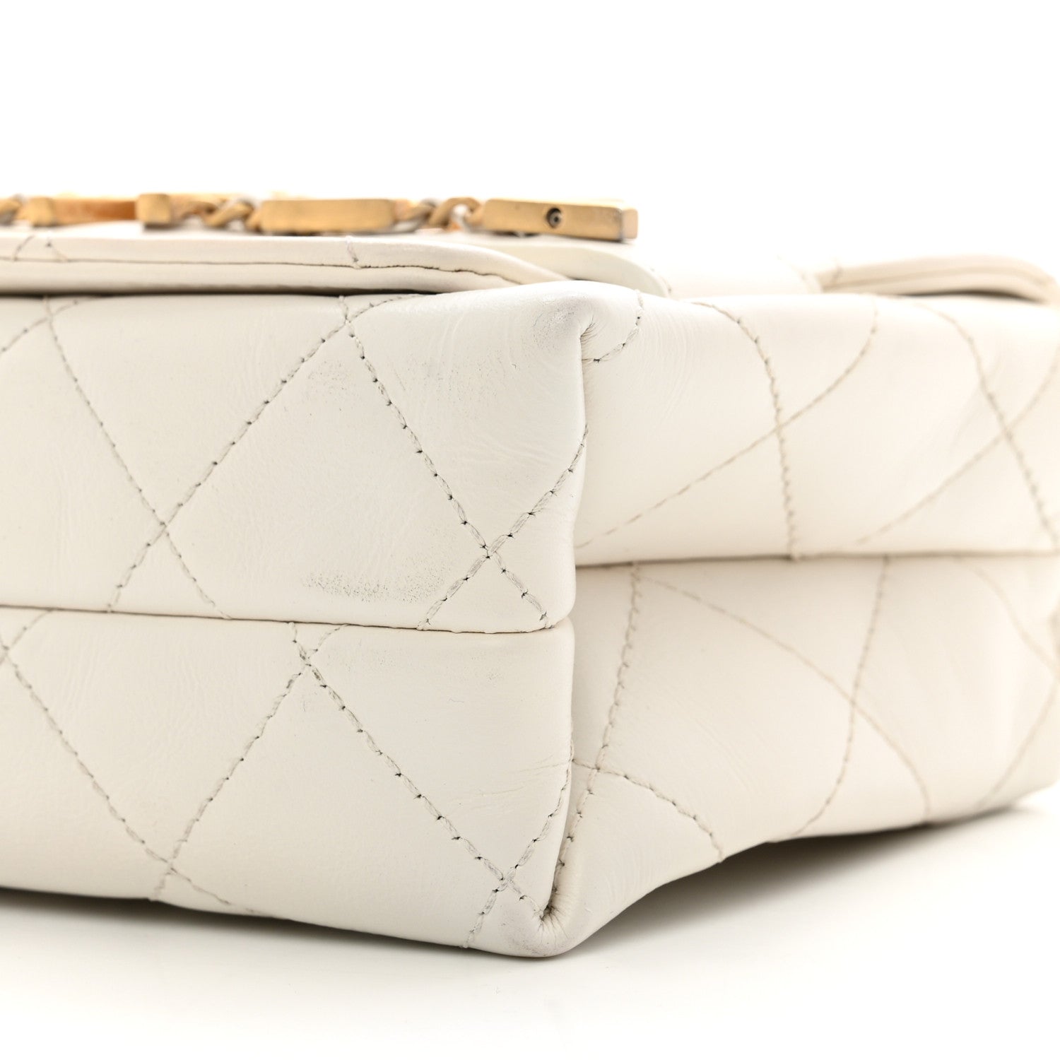 Chanel Calfskin Quilted Small Enchained Flap White 10 of 10