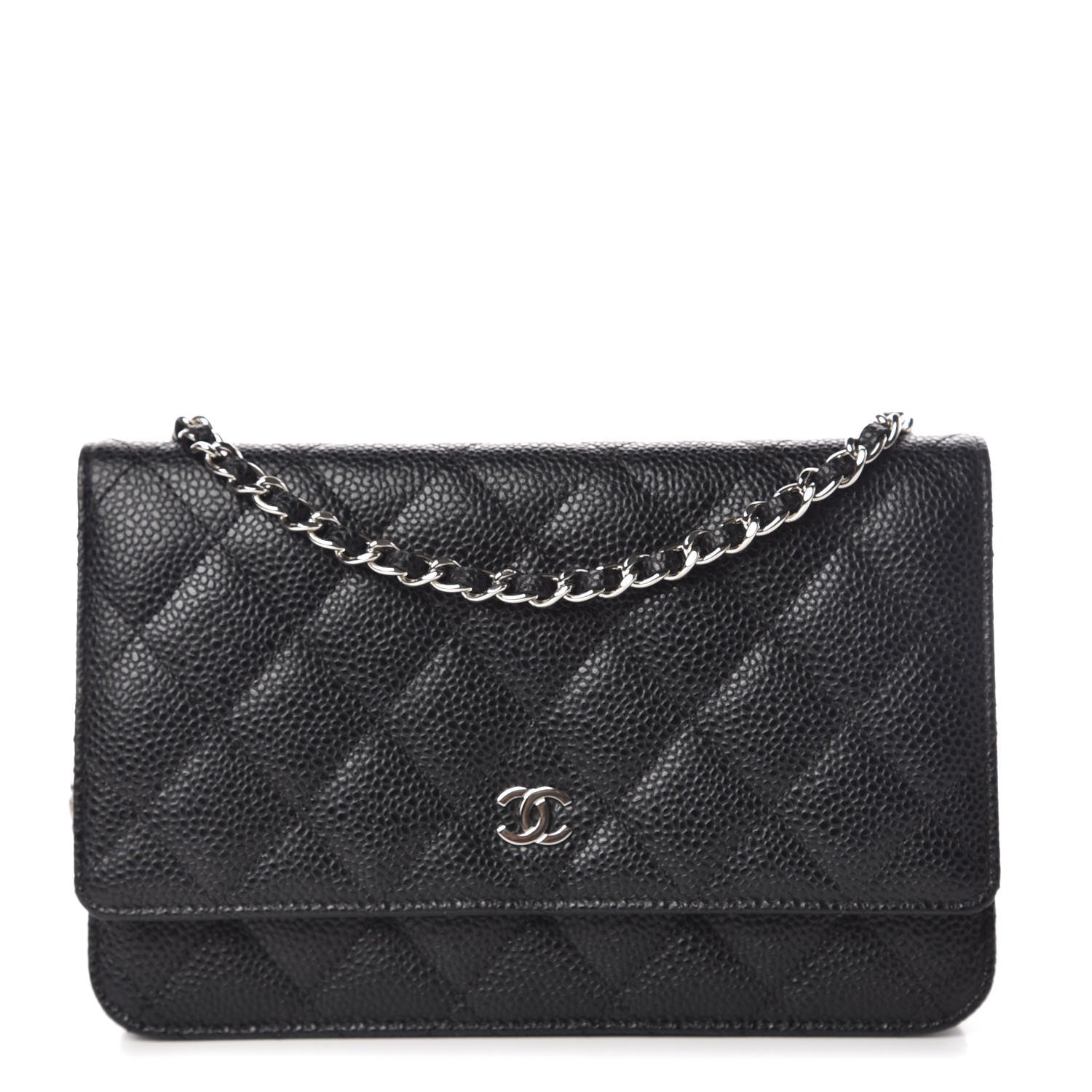Chanel Caviar Quilted Wallet On Chain WOC Black 1 of 10