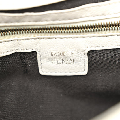 Fendi Nappa FF 1974 Embossed Large Baguette White 6 of 10