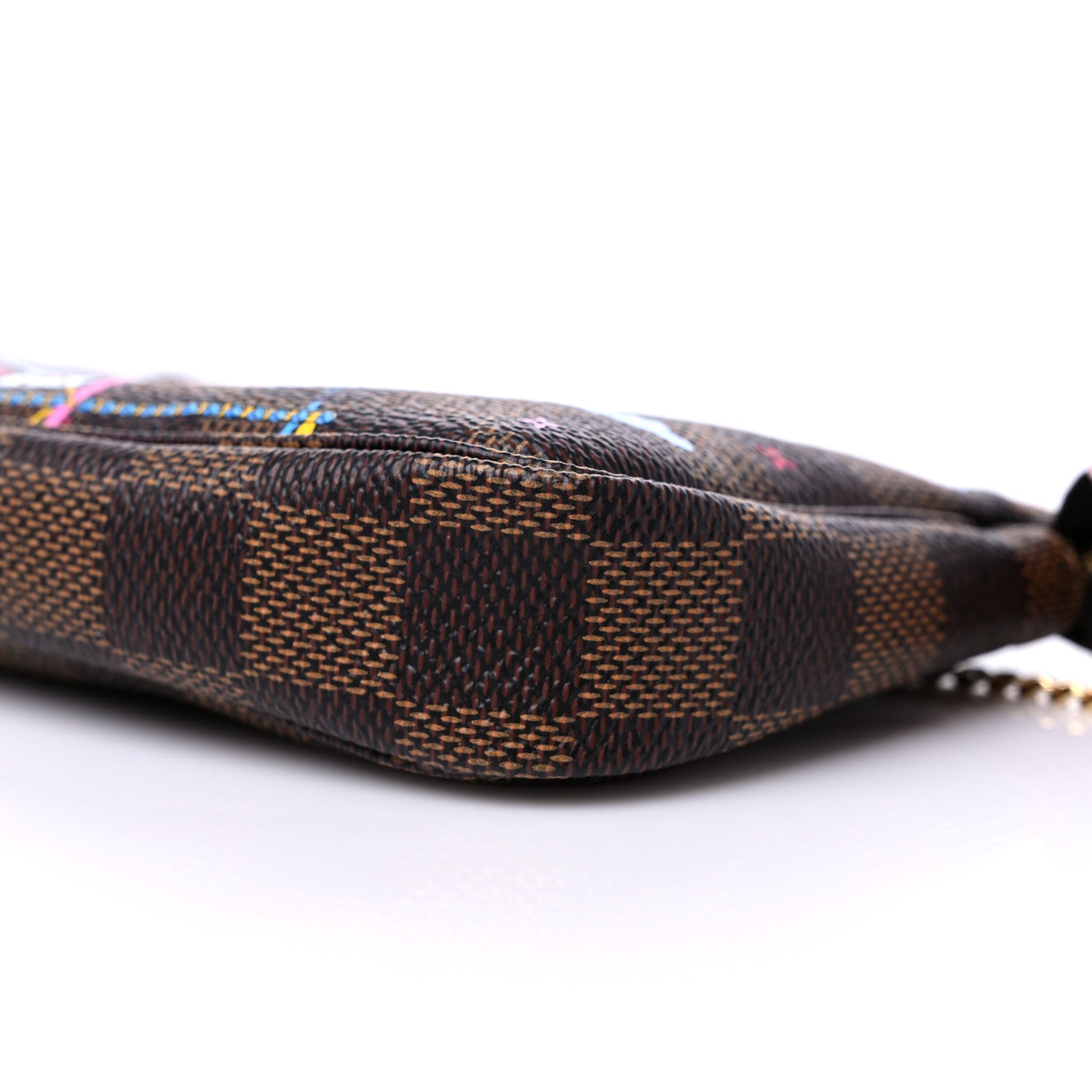 Louis Vuitton Damier Ebene 2020 Christmas Animation Big Wheel Mini Pochette Accessories Rose Ballerine 9 of 9